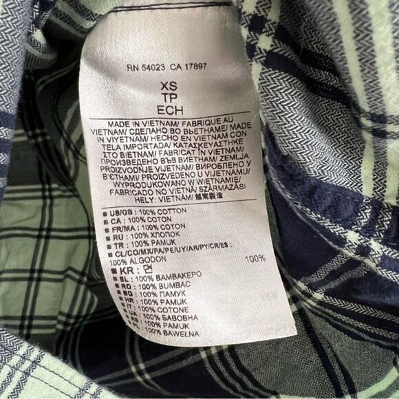 Banana Republic Soft Wash Shirt Plaid Button Down Sz XS - Picture 4 of 7